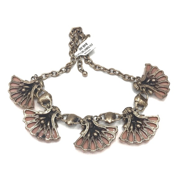 Rica Peach White Gold-Tone Statement Necklace NWT - Picture 5 of 5